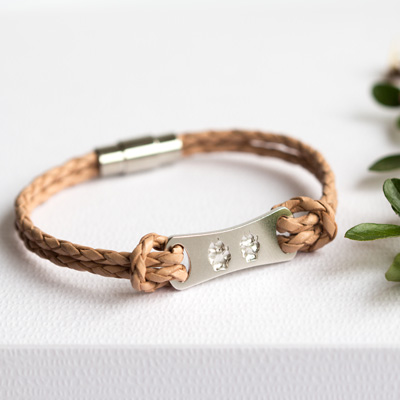 Kleines Armband mit Hundepfoten Armband Erinnerung Hund