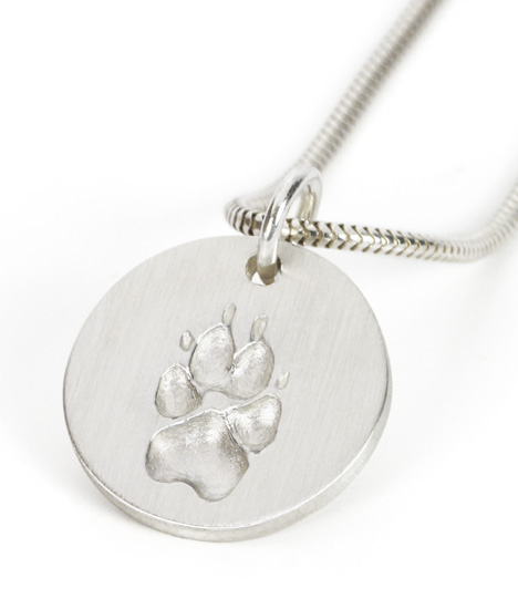 Frauen Haustier Hund Abdrücke Katze Pfote Anhänger Kette Halskette Schmuck WG