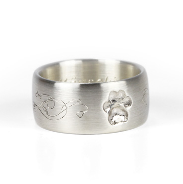 Ring Pfotenabdruck Hundepfote
