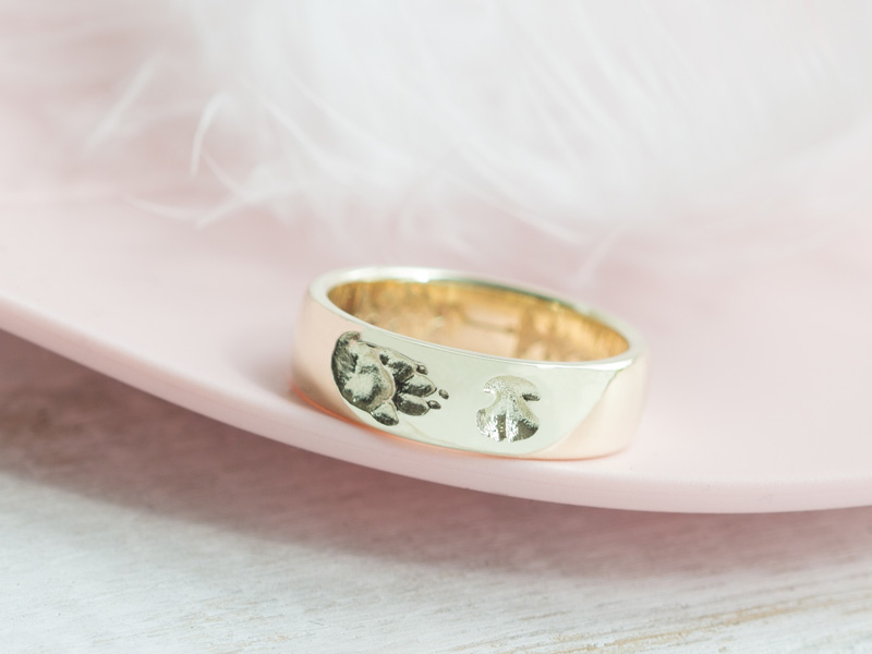 Nasenabdruck vom Hund als Goldring Goldring Nasenabdruck Pfotenabdruck Hund