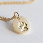 Hundepfote Kette Gold Pfotenabdruck eigener Pfotenabdruck Hundepfote Andenken
