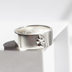 Echte Hundepfote Ring Echte 3D Hundepfote Relief Ring