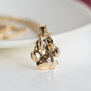 Echte Katzenpfote Kette Gold Echte Katzenpfote Kette Gold
