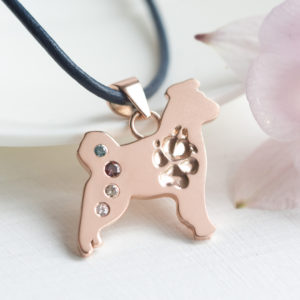 Kette Hund Pfotenabdruck Diamanten Kette Hund Pfotenabdruck Diamanten