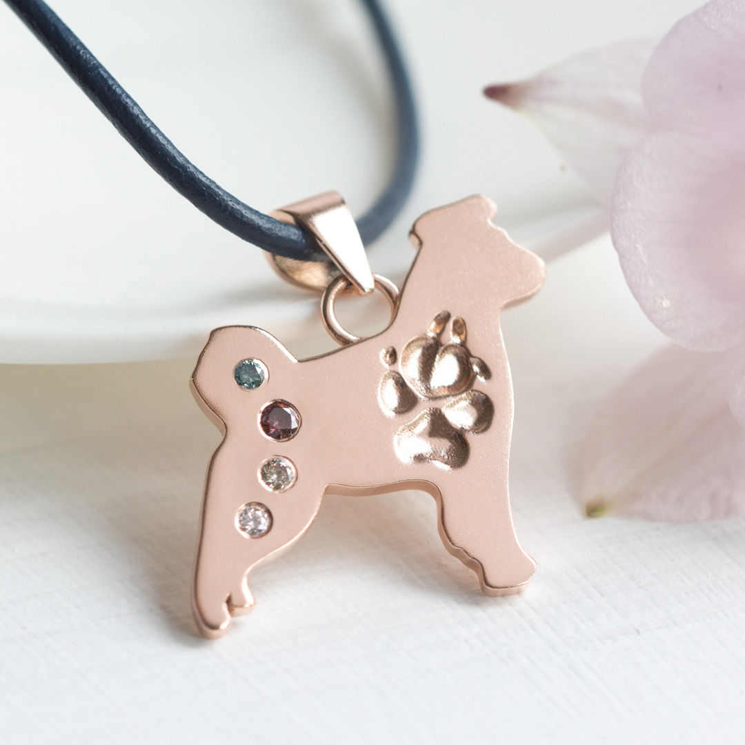 Kette Hund Pfotenabdruck Diamanten Kette Hund Pfotenabdruck Diamanten
