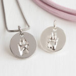 Kette Pfotenabdruck Hund Platin Silber Kette Pfotenabdruck Hund Platin Silber