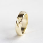 Sternenkind Fußabdruck Ring Gold Erinnerung Sternenkind Fußabdruck Ring Gold Erinnerung