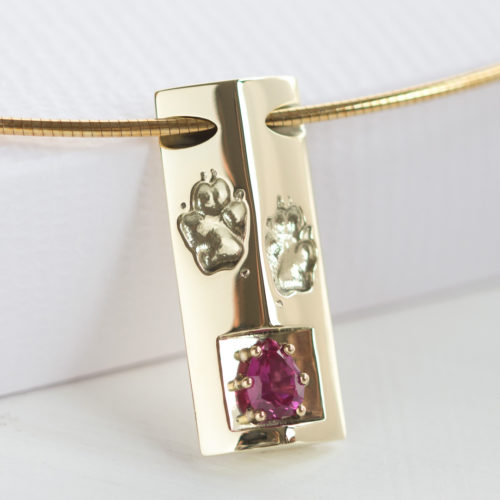 Aschediamant Pfotenabdruck Gold Erinnerung Schmuck Aschediamant Pfotenabdruck Gold Erinnerung Schmuck