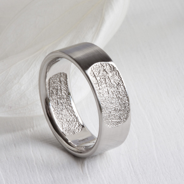 Fingerabdruck Ring Platin Erinnerung Verstorbene Fingerabdruck Ring Platin Erinnerung Verstorbene