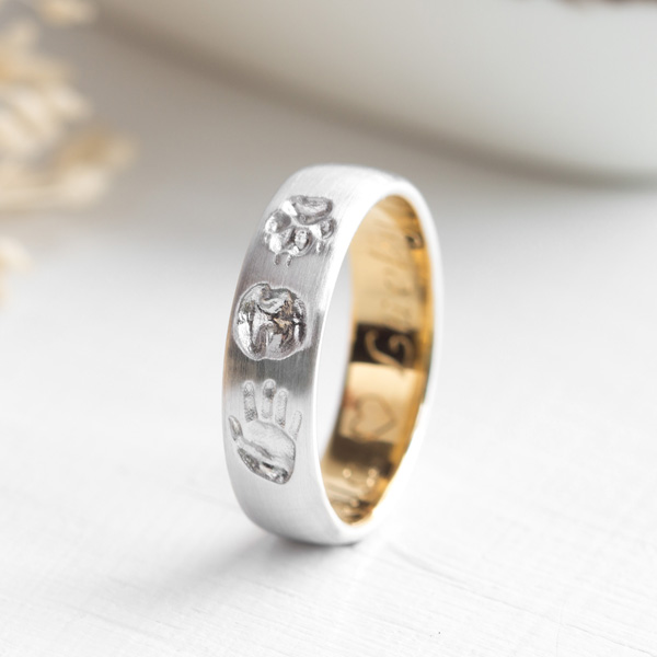 Nasenabdruck Pfotenabdruck Hund Ring graviert Nasenabdruck Pfotenabdruck Hund Ring graviert