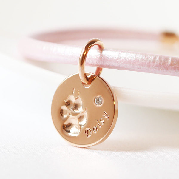 Individueller Pfotenabdruck Schmuck Roségold