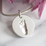 Baby Fußabdruck Kette Silber