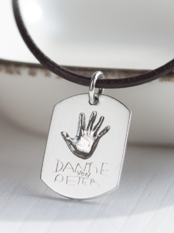 Kette mit Handabdruck Baby Erinnerung