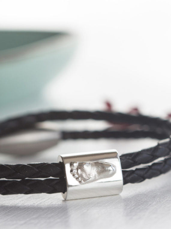 3D Relief Fußabdruck Baby Männer Armband