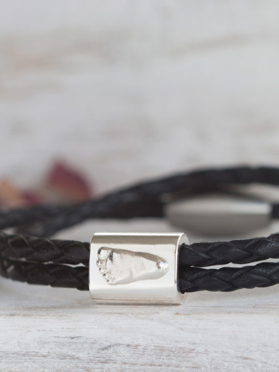 Geschenk Vater Baby Fußabdruck Armband