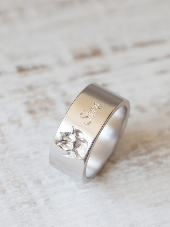 Katzenpfote Ring personalisiert