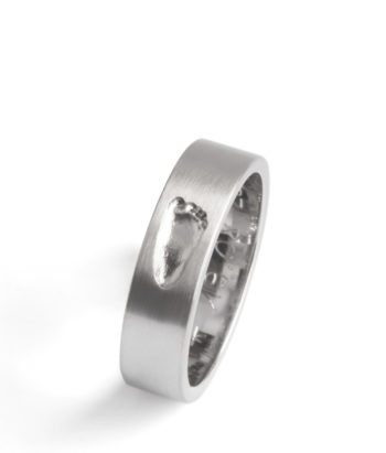 Fußabdruck Baby Ring Gravur
