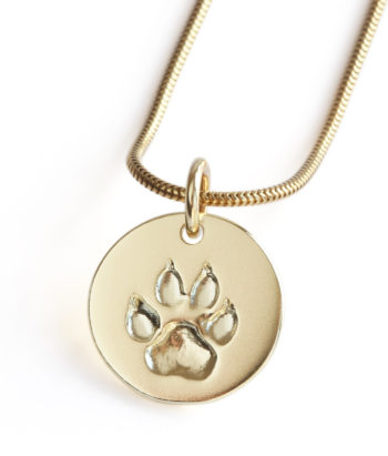Pfotenabdruck eigener Hund Gold Kette