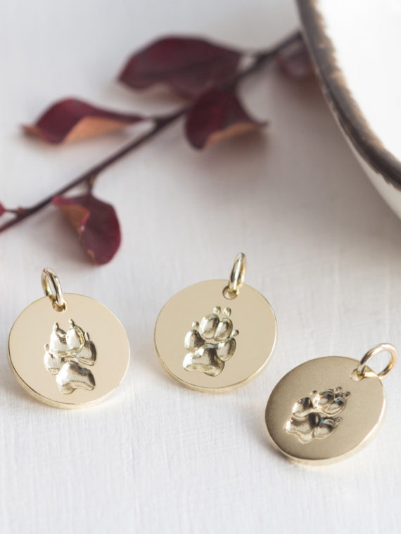 Hundepfoten Pfotenabdruck Hund Goldschmuck personalisiert