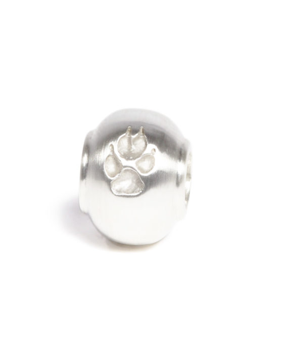 Charm Perle Modulperle mit individuellem Pfotenabdruck