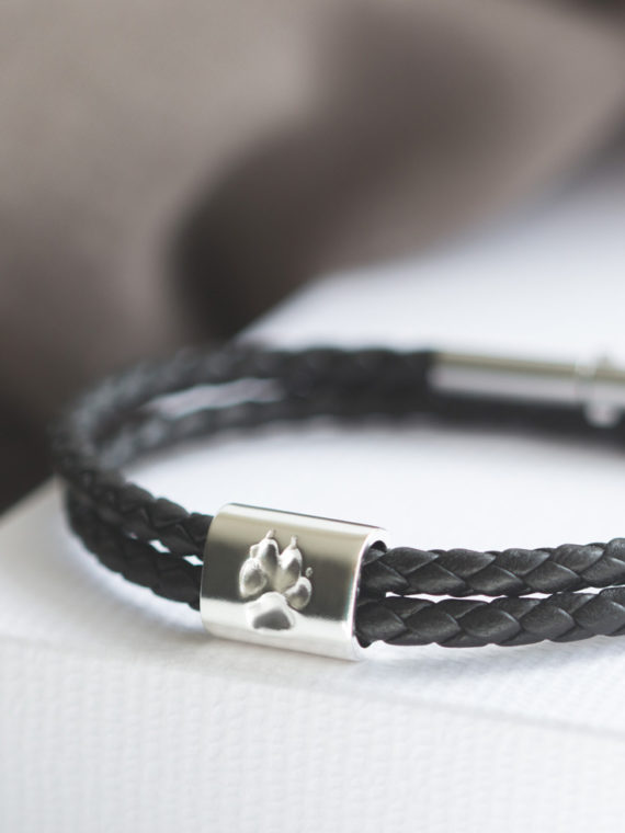 Lederarmband Pfotenabdruck eigener Hund