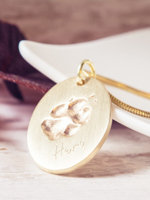 Personalisierter Pfotenabdruck Gold