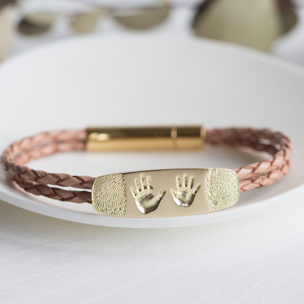 Fingerabdruck Armband Gold Handabdruck Kinder