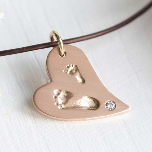 Baby Fußabdruck Kette Roségold