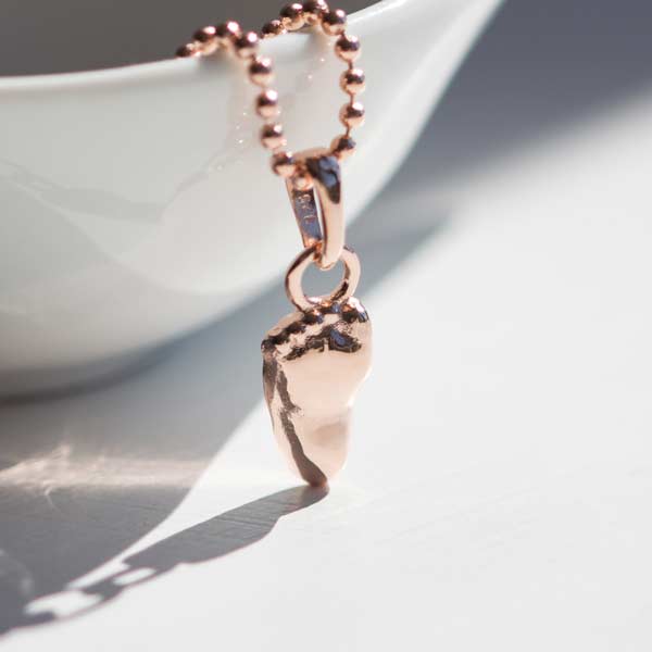 Fußabdruck Baby Kette Roségold
