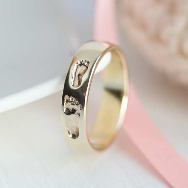 Ring Fußabdruck Baby Gold