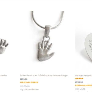 Handabdruck Schmuck kaufen