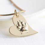 Echte Hundepfote Kette Gold Echte Hundepfote Kette Gold