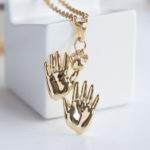 Kette Gold echte Handabdrücke Kette Gold echte Handabdrücke