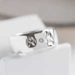 Ring Pfotenabdruck Hund Diamant Erinnerung