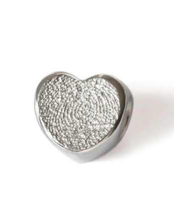 Fingerabdruck Fingerprint Charm Herz Erinnerung Schmuck