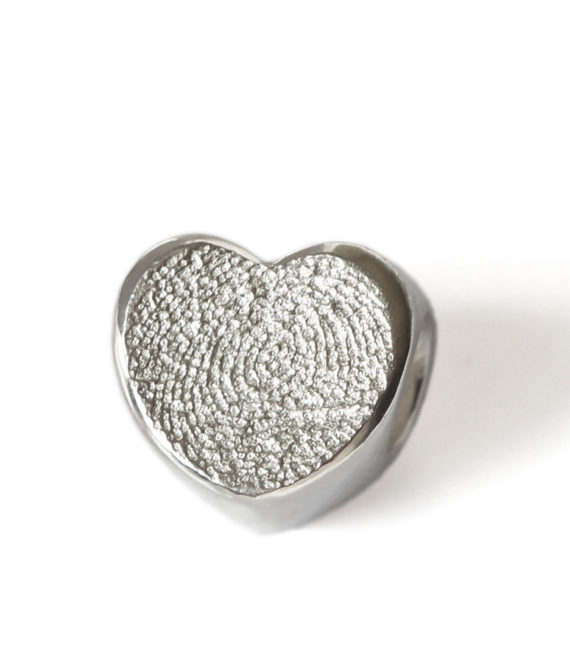 Fingerabdruck Fingerprint Charm Herz Erinnerung Schmuck