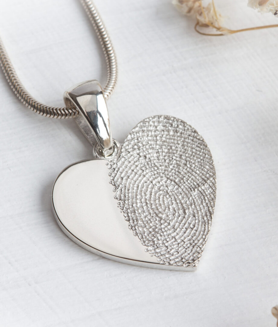 Fingerabdruck Fingerprint Herz Schmuck Kette