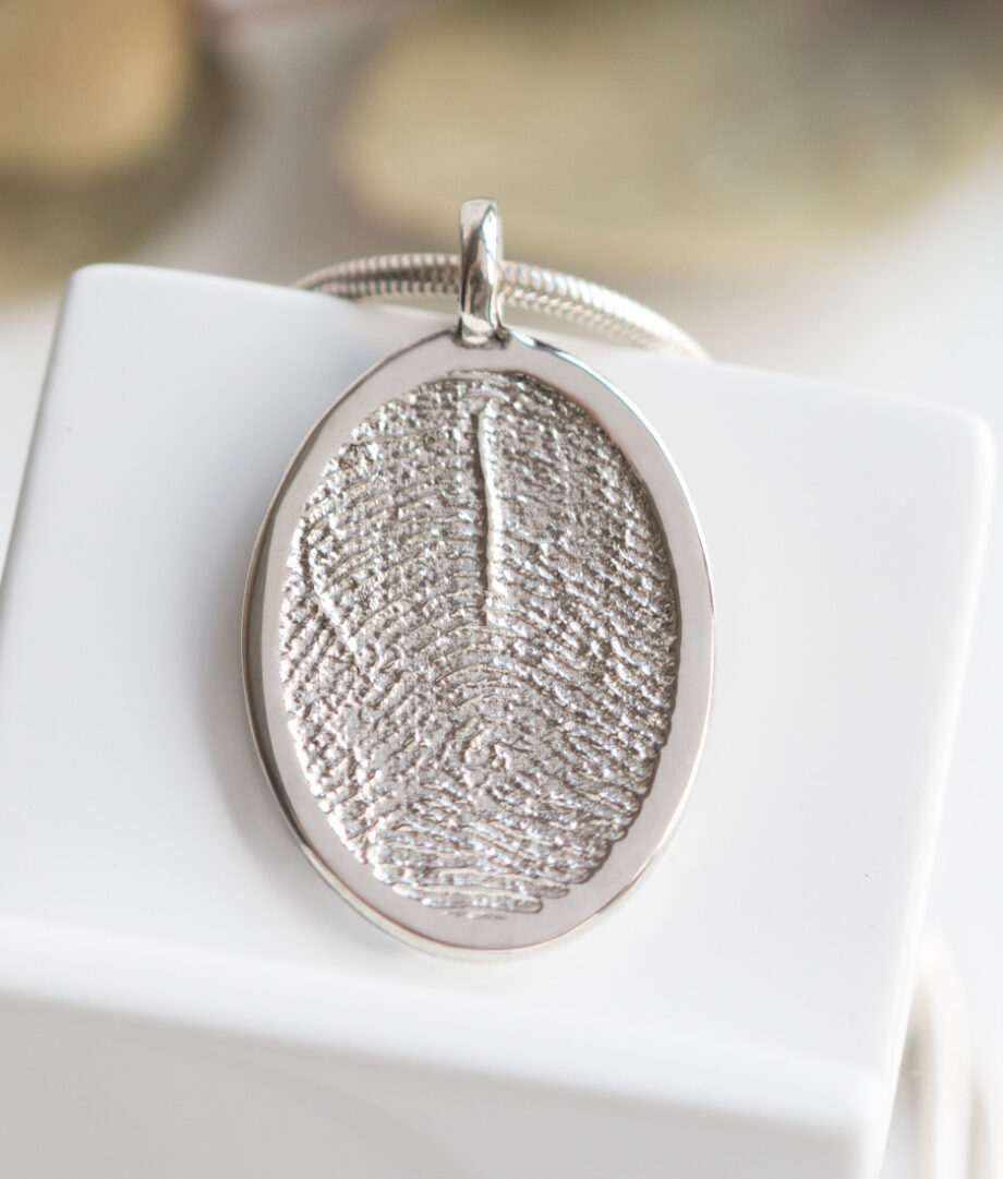 Fingerabdruck Fingerprint Kette Erinnerung Schmuck
