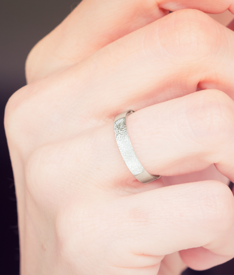 Tien jaar Ik was mijn kleren Informeer Fingerabdruck Ring als einzigartige Liebeserklärung | Ehering Trauring