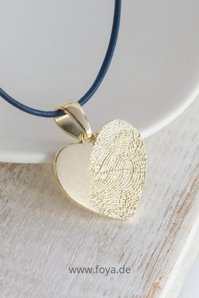 Fingerabdruck Kette Gold Fingerprint Erinnerungsschmuck