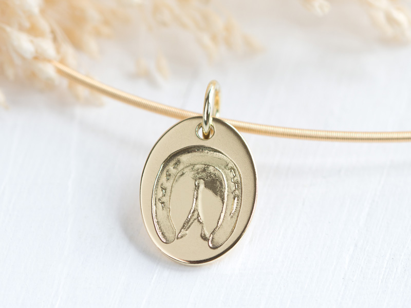 Hufabdruck Pferd Kette Gold Reiterschmuck