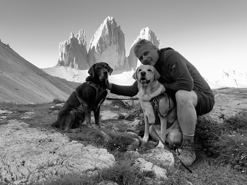 Drei Zinnen Dolomiten mit Hunden wandern