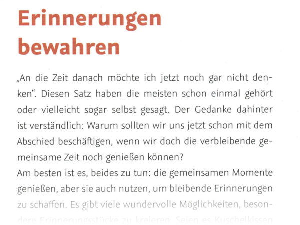 FOYA Artikel "Erinnerungen bewahren" im Abschied Nehmen Magazin
