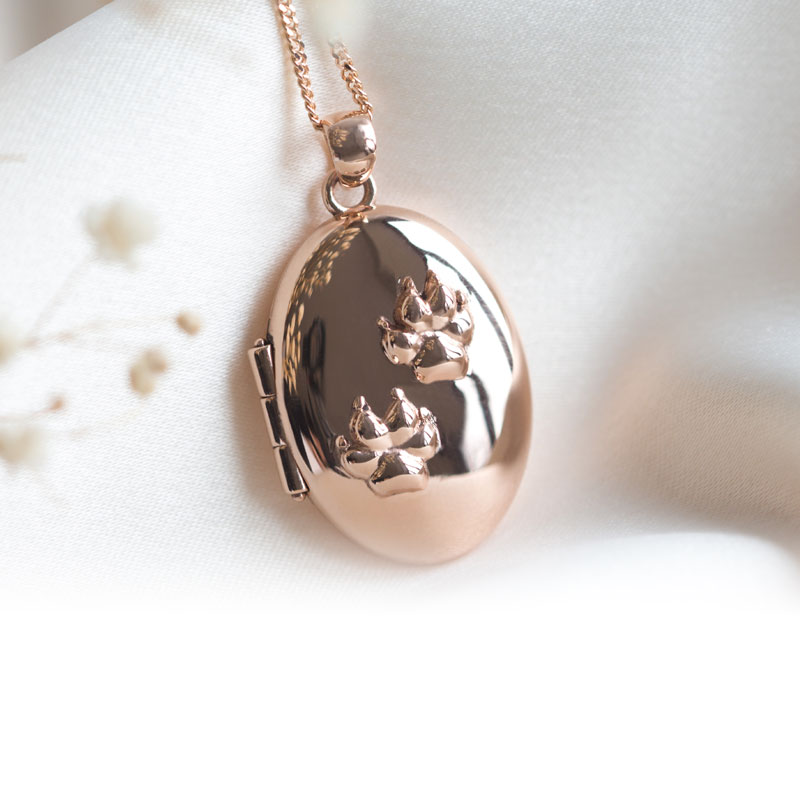 Medaillon Pfotenabdruck eigener Hund Amulett